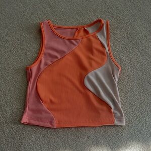 Women’s multi colored tank top crop top